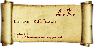 Linzer Kászon névjegykártya